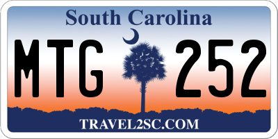 SC license plate MTG252