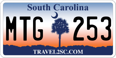 SC license plate MTG253