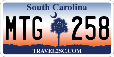 SC license plate MTG258
