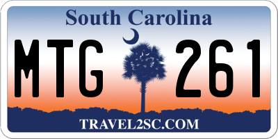 SC license plate MTG261