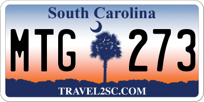 SC license plate MTG273