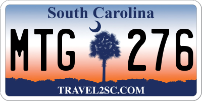 SC license plate MTG276