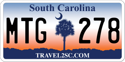 SC license plate MTG278