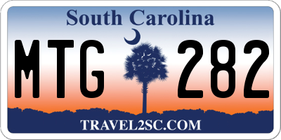 SC license plate MTG282