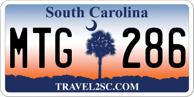 SC license plate MTG286