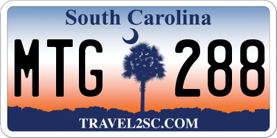 SC license plate MTG288