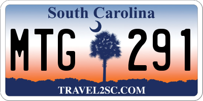 SC license plate MTG291