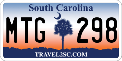 SC license plate MTG298