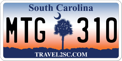 SC license plate MTG310