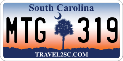 SC license plate MTG319