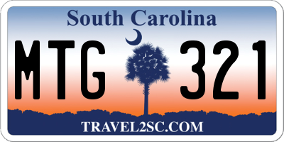 SC license plate MTG321