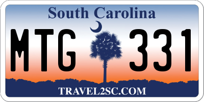 SC license plate MTG331