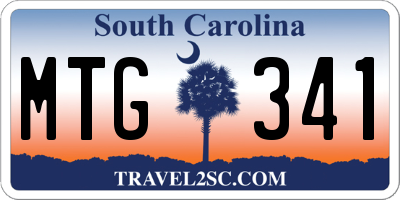 SC license plate MTG341
