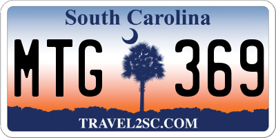 SC license plate MTG369