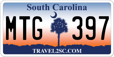SC license plate MTG397