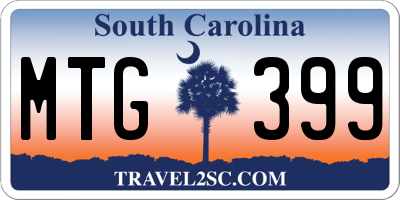 SC license plate MTG399