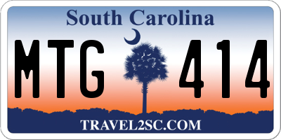 SC license plate MTG414