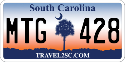 SC license plate MTG428