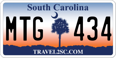 SC license plate MTG434