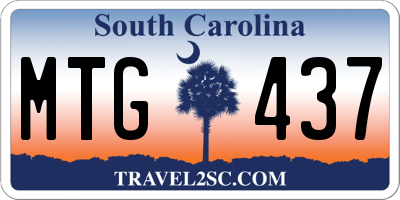 SC license plate MTG437