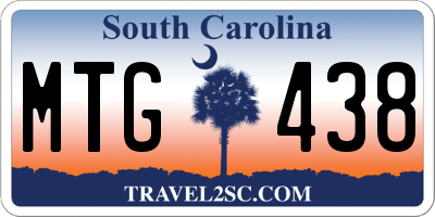 SC license plate MTG438