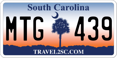 SC license plate MTG439