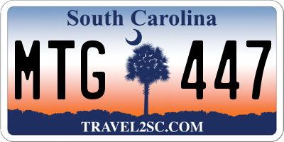 SC license plate MTG447