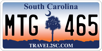 SC license plate MTG465