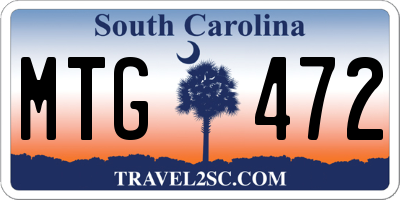 SC license plate MTG472
