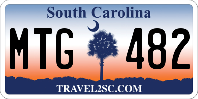 SC license plate MTG482