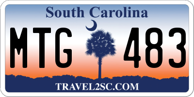 SC license plate MTG483