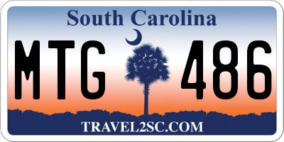 SC license plate MTG486