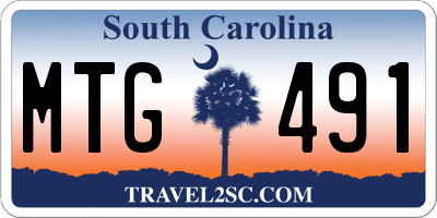 SC license plate MTG491