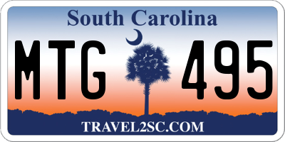 SC license plate MTG495