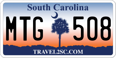 SC license plate MTG508