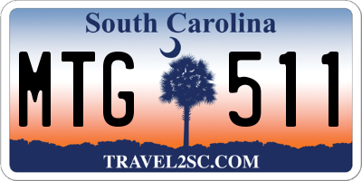 SC license plate MTG511
