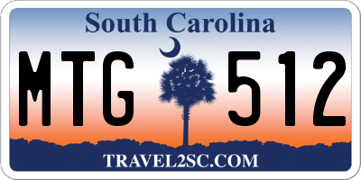 SC license plate MTG512