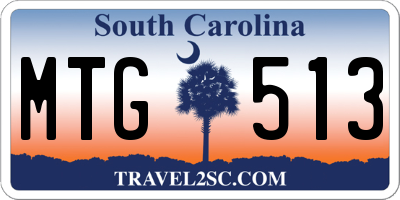 SC license plate MTG513