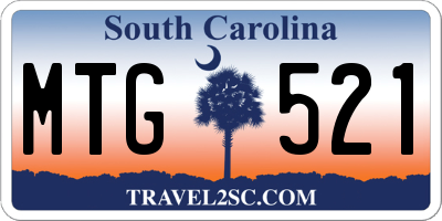 SC license plate MTG521