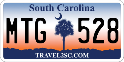 SC license plate MTG528