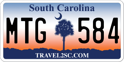 SC license plate MTG584
