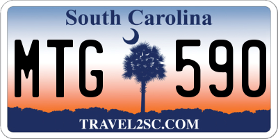 SC license plate MTG590