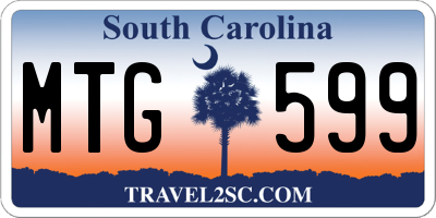 SC license plate MTG599