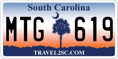 SC license plate MTG619