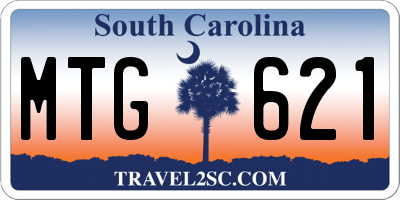 SC license plate MTG621