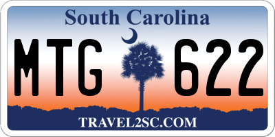 SC license plate MTG622