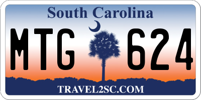 SC license plate MTG624