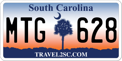 SC license plate MTG628