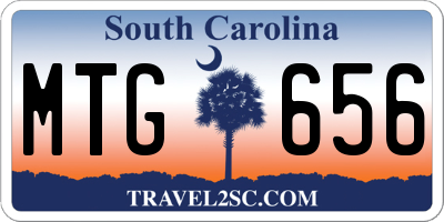 SC license plate MTG656
