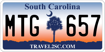SC license plate MTG657